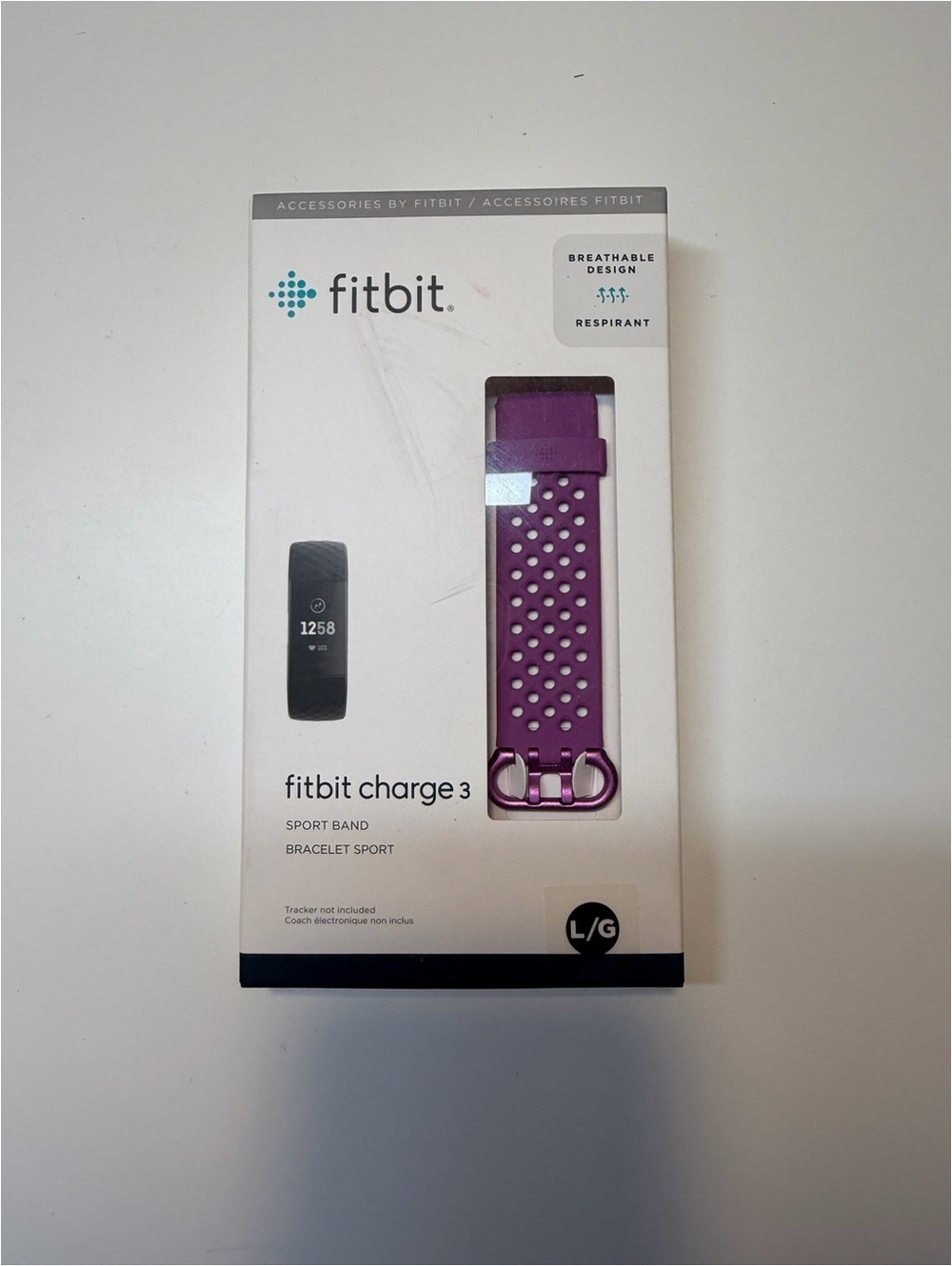 fitbit Purple Perforated Sport Band for Charge 3